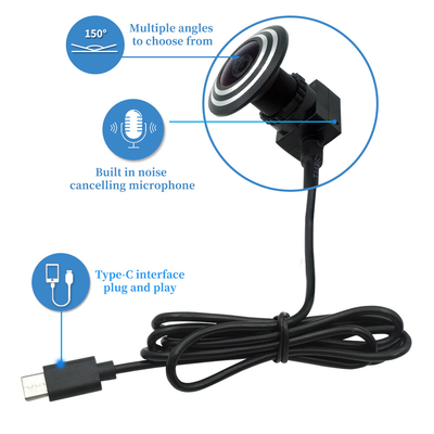 Guter Preis 15X15mm Mini Fisheye Weitwinkelobjektiv USB Industrieüberwachungskamera Online