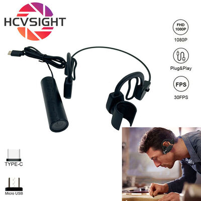 Buon prezzo 1080P Mini Bullet Wearable Headset Fotocamera USB con audio per casco Live Broadcast in linea